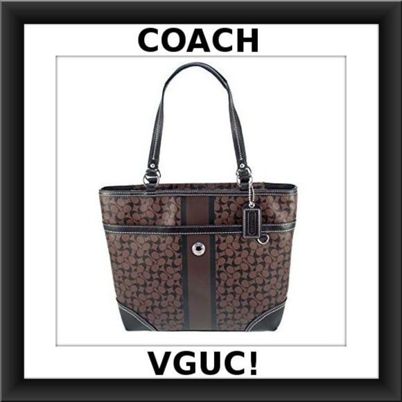 Coach  Bag Chelsea Heritage Stripe Signature Tote - Picture 1 of 8